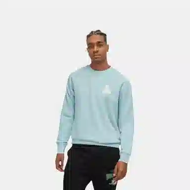 PALACE FW22 Tri-Ferg Slub Crew Light Blue Logo