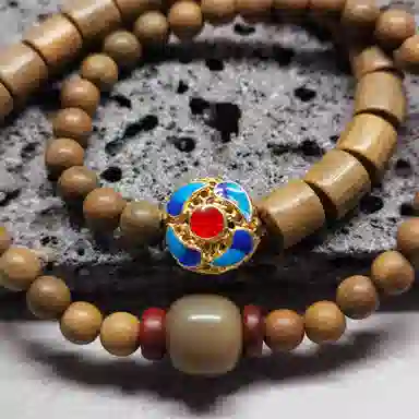 卓禹 前景泰来 绿檀多圈文玩珠串 新中式国潮手饰 绿檀 手串 男女同款情侣款