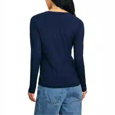 Abercrombie Fitch Slim Long Sleeve Tee Navy