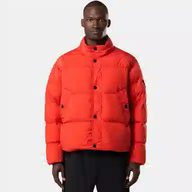 Stone Island Badge Collar Jacket Scarlet