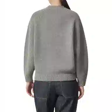 KENZO Floral Print Crewneck Sweater Grey