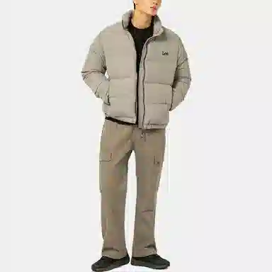 Lee Logo Hooded Down Jacket