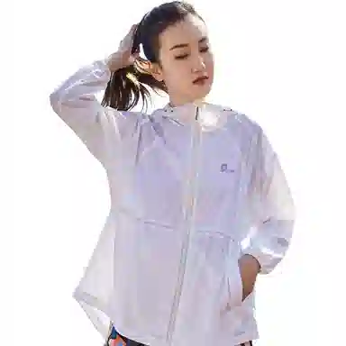 探路者 纯色轻薄透气速干连帽防晒衣 女款