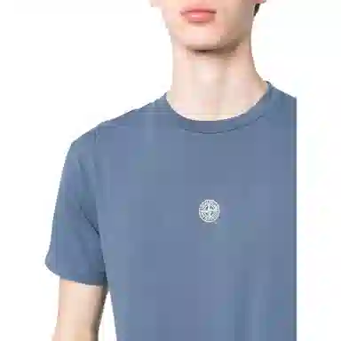 Stone Island SS23 Letter Print Tee Blue
