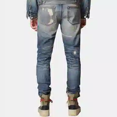 Fear of God Essentials Denim Jeans Distressed Indigo FW20