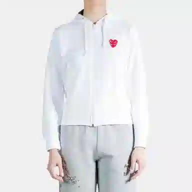 CDG Play Hoodie White