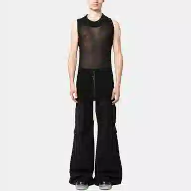 Rick Owens RO SS23 Black Flared Pants