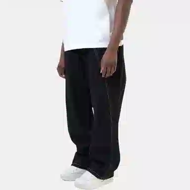 Vandy The Pink Contrast Raw Denim Pants