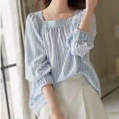 【dme】 气质时尚休闲高级感长袖衬衫 女款 浅蓝色