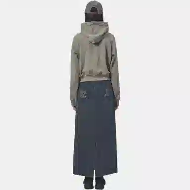 RestRecreation FW25 ZIG ZAG STITCH CROPPED HOOD