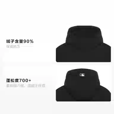 MLB New York Yankees Hooded Down Jacket Black