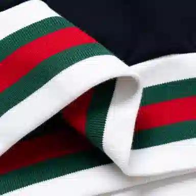 Gucci SS23 Striped Logo Hoodie Navy