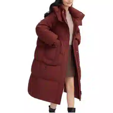 鸭鸭 加厚宽松纯色羽绒服 女款