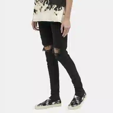 REPRESENT Slim Fit Ripped Jeans Black