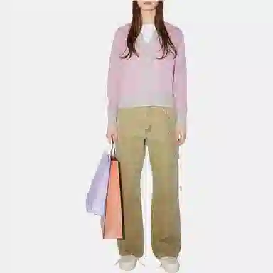 Acne Studios Face Wool Knit Pink