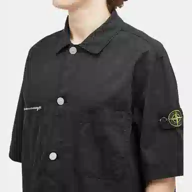 Stone Island FW24 Black Short Sleeve Shirt
