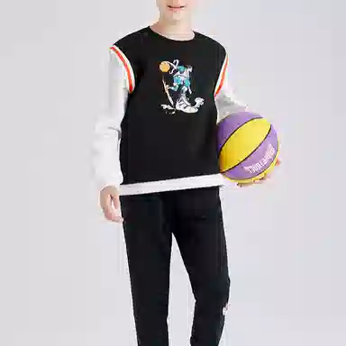 尔克儿童 童装 新款长袖圆领卫衣 男童