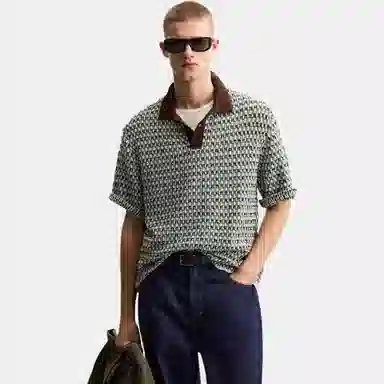 ZARA Polo Shirt Green