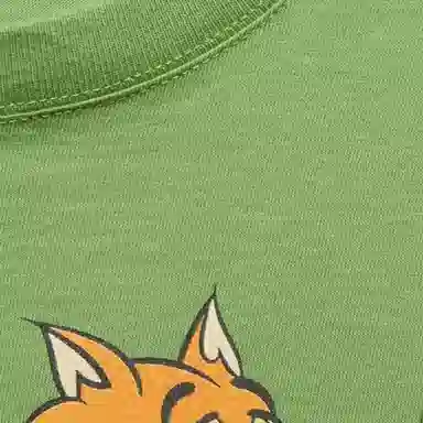 Gucci Kids SS23 Logo Cartoon Print T-Shirt Green