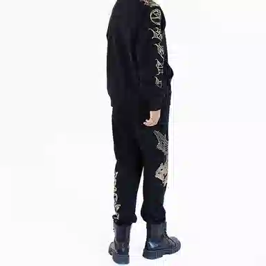 Boy London FW22 Gold Eagle Crewneck Sweatshirt Black