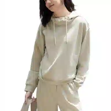 【dme】 连帽上衣长袖纯色简约长裤卫衣套装 女款 浅豆绿色