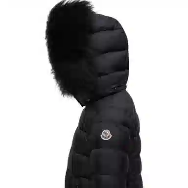 Moncler Abelle Hooded Shearling-Trimmed Down Jacket