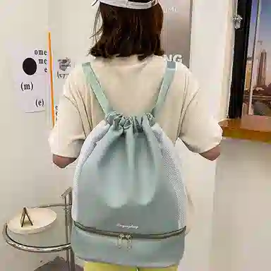 泰克森 干湿分离鞋仓健身背包 牛津布 抽绳束口袋双肩包大容量行李包 男女同款 大号 多色