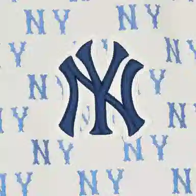 MLB Yankees Full Print Baseball Jacket Cream