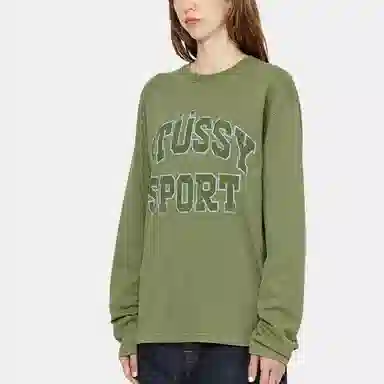 Stussy FW24 2 TONE COTTON MESH CREW logo