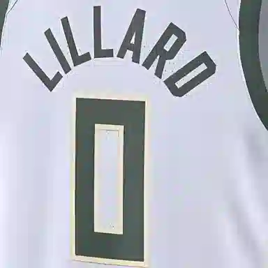 Nike NBA Lillard Bucks Jersey White