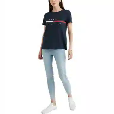 Tommy Hilfiger Embroidered Flag Stripe Logo T