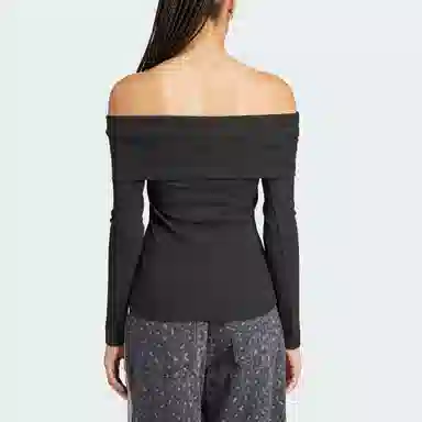 adidas originals Top Off Shoulder logo SS25T