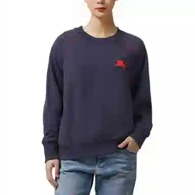 Burberry SS21 Logo Crewneck Sweatshirt Navy