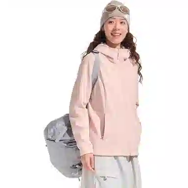 探路者  加绒防风保暖  软壳衣  女款