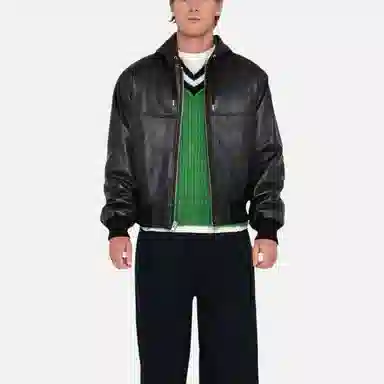 Stussy FW23 SS Link Leather Bomber Black
