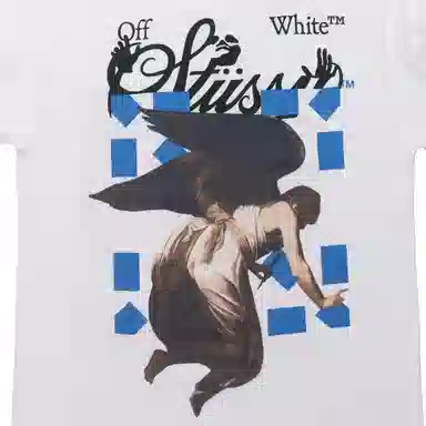 Stussy x OFF-WHITE Virgil Abloh World Tour T-Shirt White