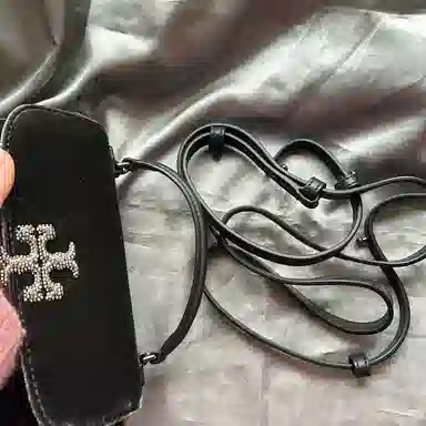 Tory Burch Britten Velvet Mini Bag Black