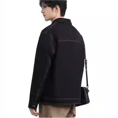 独驰 百搭休闲单排扣牛仔外套 男款