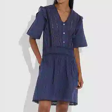 COACH V-Neck Button Dress