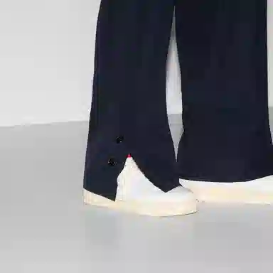 GUCCI Slim Fit Zip Casual Pants Navy Blue