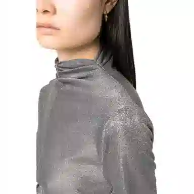 MSGM Solid Crewneck Dress Gray