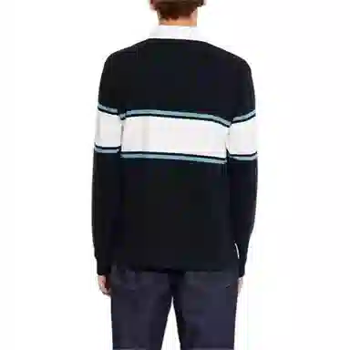 COACH Striped Detail Pullover Polo