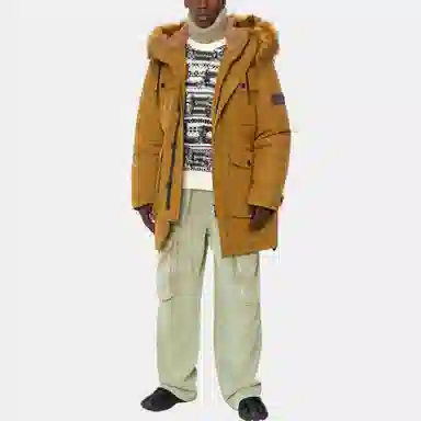 DIESEL FW22 Windproof Parka Brown Green