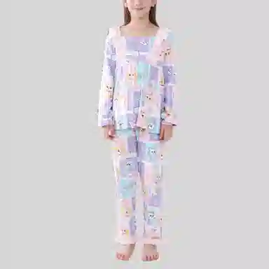 久岁伴 舒适柔软透气家居服 白色儿童款