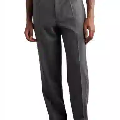 杰尼亚 纯色拉链锥形长裤 休闲裤 男款