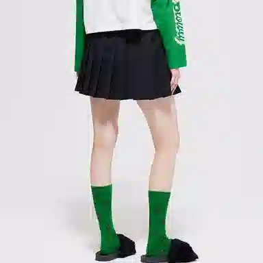 Ed Hardy Logo Pleated Skirt Black