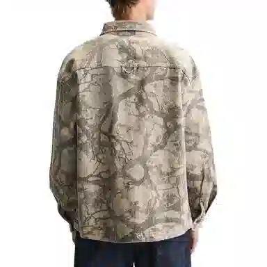 ZARA Abstract Print Jacket Brown