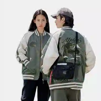Alpha Industries SS24 Tiger Embroidered Baseball Jacket