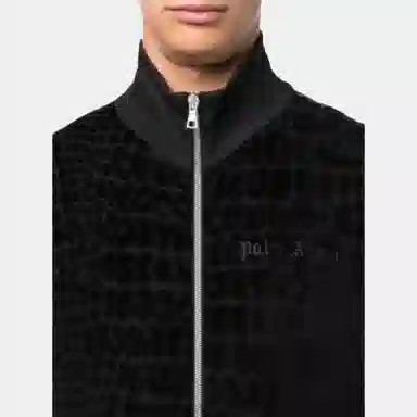 Palm Angels FW22 Zip-Up Sweatshirt Black