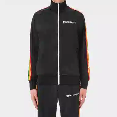 Palm Angels Black Rainbow Track Jacket